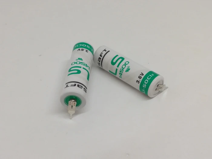 

2pcs/lot New Original SAFT LS14500 3.6V 2600MAH size AA Thionyl Chloride Industrial Lithium Battery PLC batteries With Two Tabs