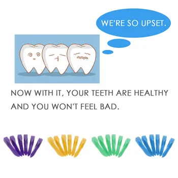 

100 Pcs DisposableTeeth Dental Hygiene Reduce Tooth Dirt Pad Wedge Type Denture Material Cleaning Serum Filling Assistant Tool