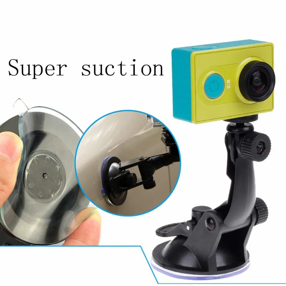 Glass Suction cup action camera sport Cam Tripod Mount for car record holder stand Bracket for gopro hero 7 6 5 yi2 accessories - Image 6