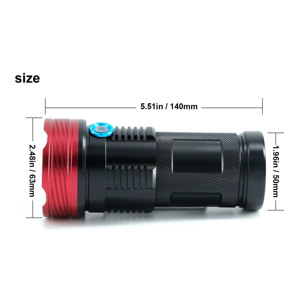 Anjoet 20000 люменов King 10T6 flashlamp 10 x XM-L T6 светодиодный фонарик Фонарь для охоты кемпинга для 18650 батареи