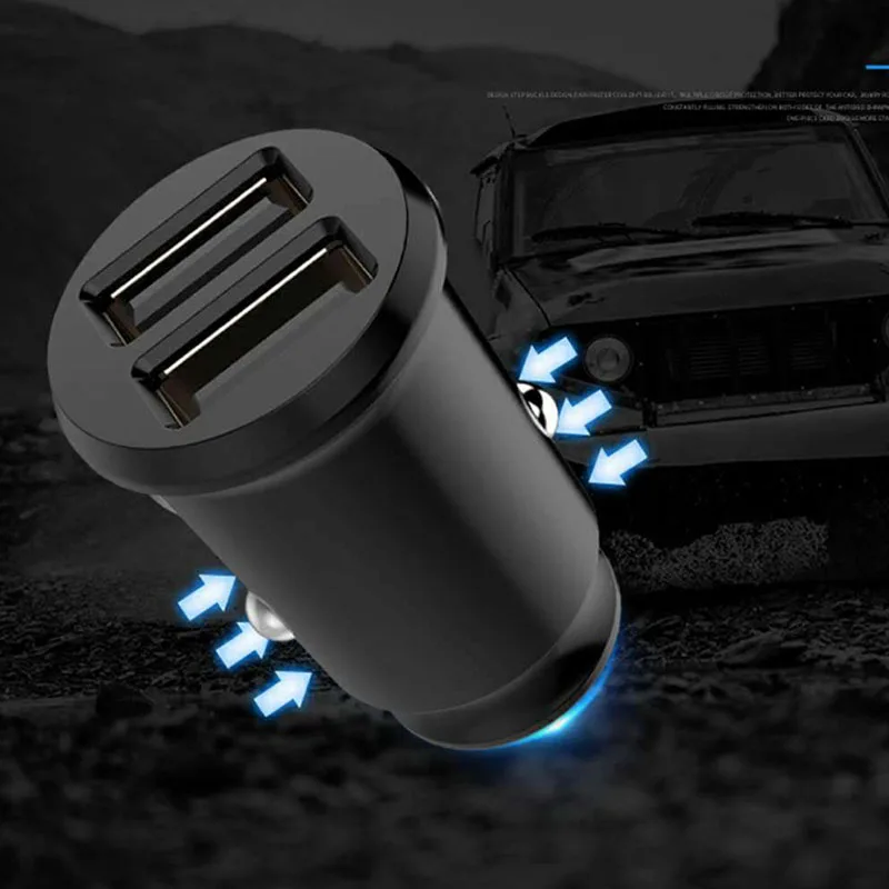 Rovtop Mini USB Автомобильное зарядное устройство 3.1A автомобильное двойной для