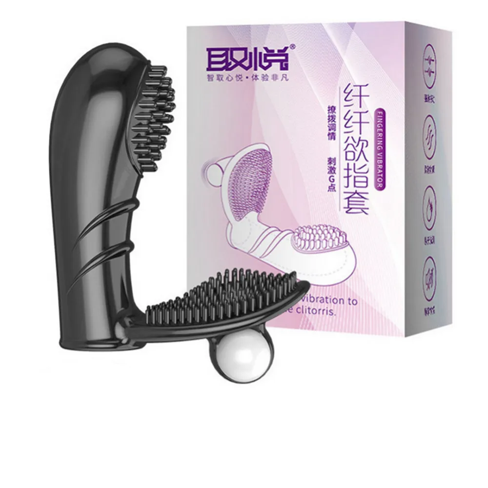 Finger Condom with Egg Vibrator Female G Spot Clitoris Stimulator Masturbation Flirt Massager Sleeve Sex Toys for Women Couple (1)