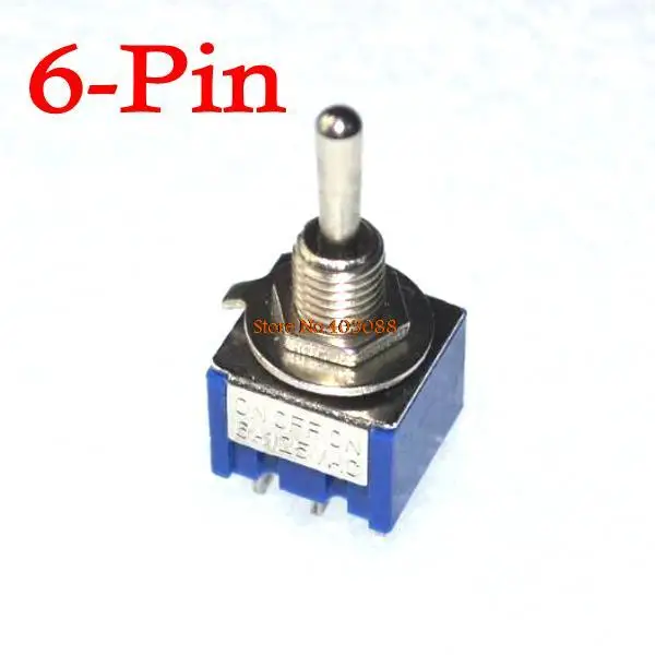 10 шт./лот Высокое качество 6-Pin DPDT ON-ON Мини-тумблер 6A 125VAC мини-переключатели |