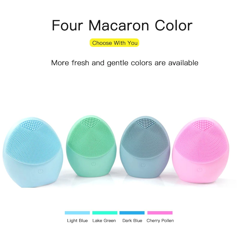 Mini Electric Facial Cleaning Brush silicone Face Cleaning tool Waterproof Washing Machine Face Brush