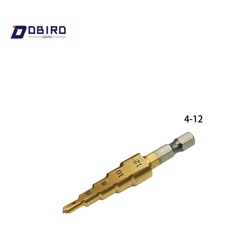 3 шт Hss Сталь Титан шаг сверла 3-12 мм 4-12 мм 4-20 мм шаг конуса режущие инструменты Сталь Деревообработка Металл бурения комплект - Цвет: 4-12