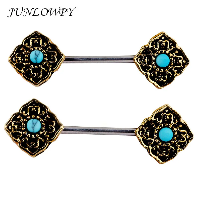 JUNLOWPY Nipple Ring High Quality Surgical Steel Vintage Nipple Bar