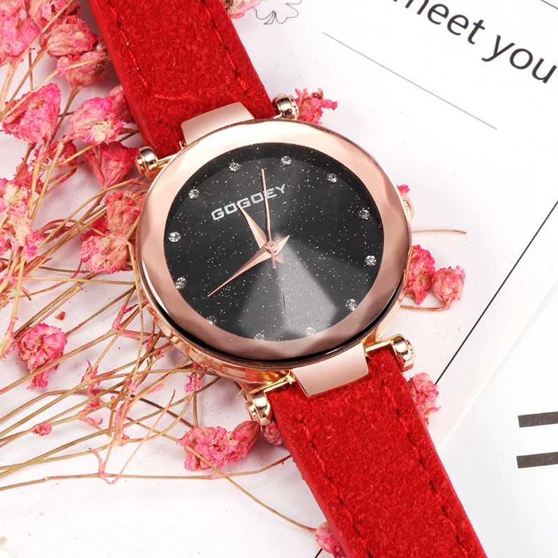 

Gogoey Women Luxury Starry Sky Wrist Watch Women Watches For Women Leather Clock Ladies Watch reloj mujer dames horloges vrouwen