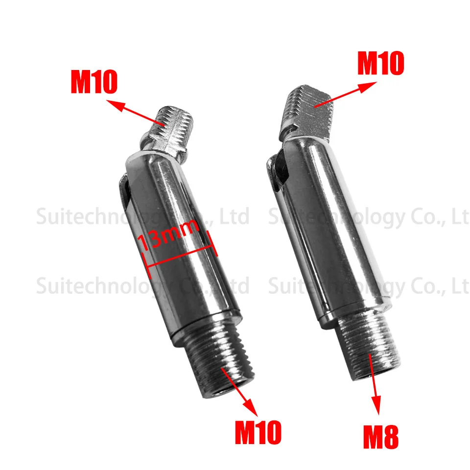2 шт. прожекторы универсальные головки короткий полюс M10 универсальный шарнир лампа M10 внешний зуб рулевое соединение Универсальный шарнирный шланг лампа