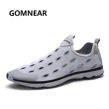 Gomnead/Летняя мужская водонепроницаемая обувь; дышащие Нескользящие кроссовки без шнуровки; пляжная обувь; удобная прогулочная обувь; zapatos hombre