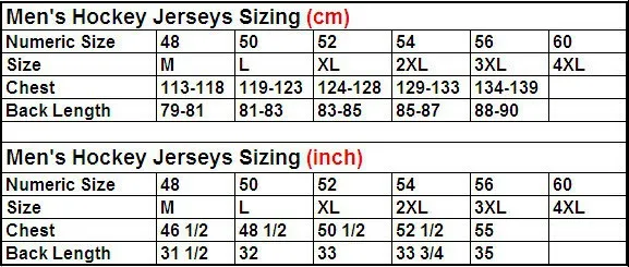 NHL Men Size