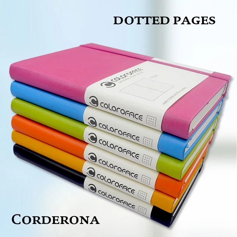 Tanie A5 Dot siatka Bullet Notebook sztywne etui PU kropkowany dziennik