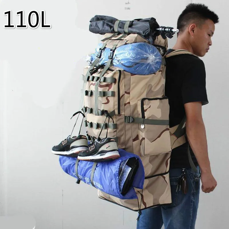 

Super 100L Capacity Expansion Navy Outdoors Camp Mountaineering Luggage Travel Male Twenty One Pilots Big Backpack Men Back Bag
