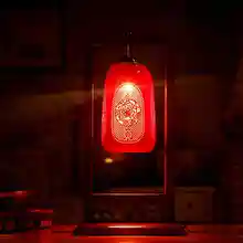 Спальная старинная настольная лампа из Китая, настольная лампа для украшения свадьбы, красная настольная лампа
