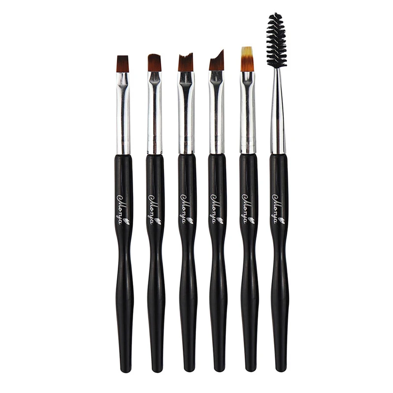 

6 Style Nail Art Acrylic UV Gel Extension Builder Brush Gradient Fade Color French Flower Drawing Painting Pen