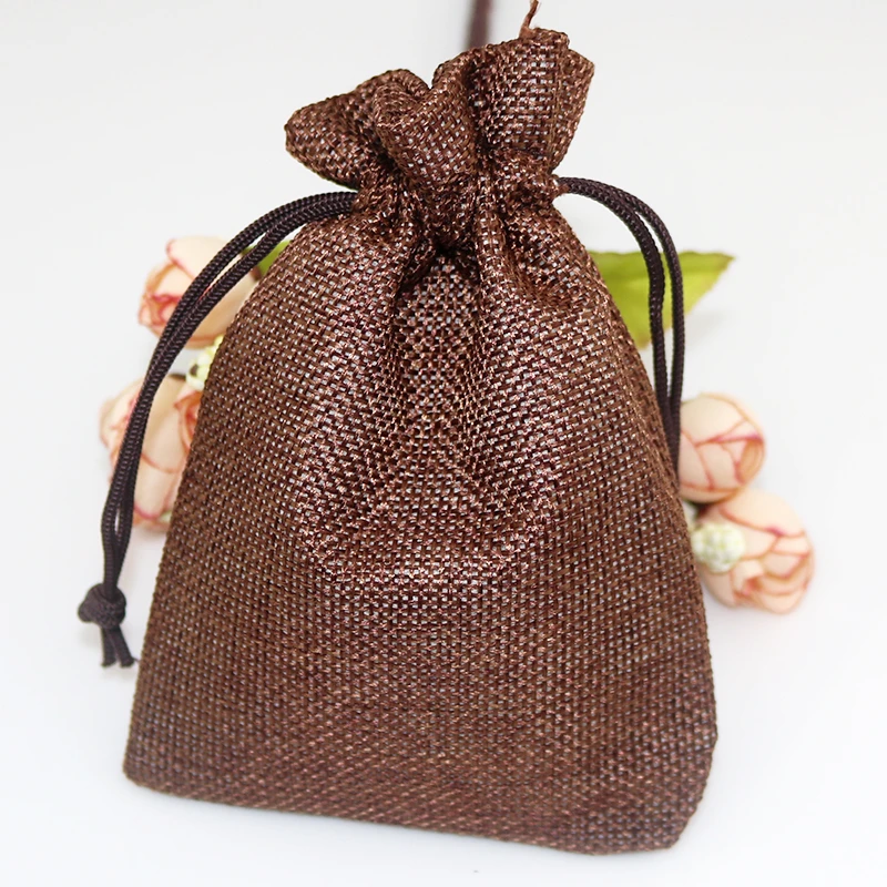 10pcs 15x20cm Dark Brown Color Wedding Party Burlap Jute Sacks Vintage Weddings Parties Favor Drawstrings Gift Packaging Bag Gift Bags For Cheap Gifts 40bag Cosmetic Aliexpress