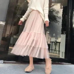 Yiciya Falda Rosa Plisada Mujer Malla Tul Tutu Tule Rok Tobillo Largo Femenino 2019 Verano Faldas Blancas Tallas Grandes Ropa Yiciya Falda Rosa Plisada Mujer Malla Tul Tutu Tule Rok Tobillo Largo Femenino 2019 Verano Faldas Blancas Tallas Grandes Ropa