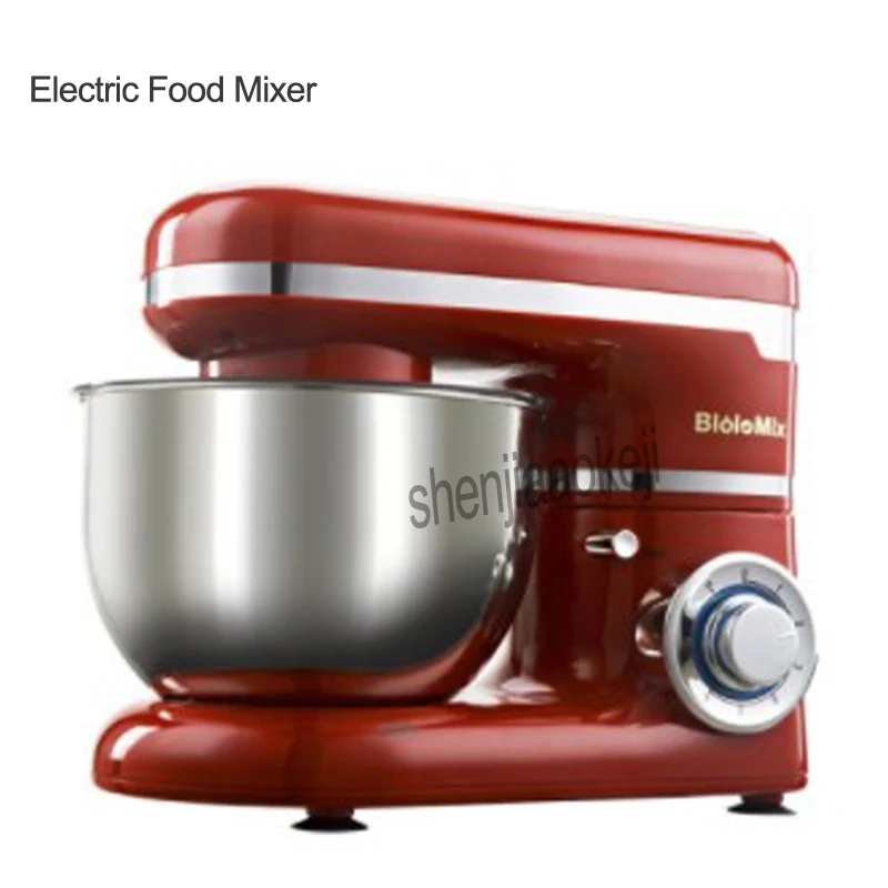 Stainless Steel 6-speed Household Electric Food Stand Mixer Egg Whisk Dough Cream Blender Kitchen Appliance 4L 1200W  220-240v