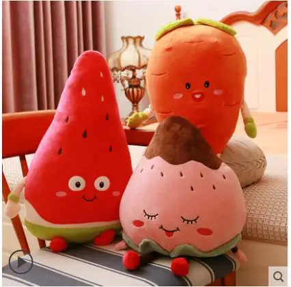 

Fruit watermelon plush toy strawberry pillow doll doll mushroom holding sleeping doll to send girls-119