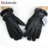new sheepskin fur gloves children wear metal button style thick winter wind warm students wear leather finger gloves ► Photo 3/6