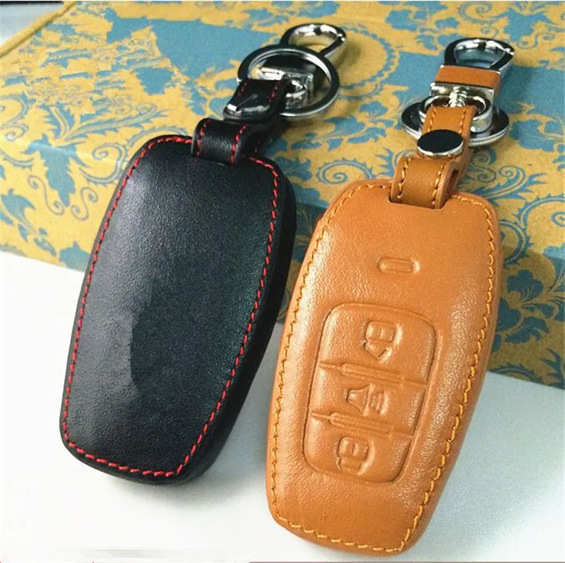 

Car-styling Leather Remote Key Cover Protector Key Case for HAVAL H2 H6 H9 auto accessories
