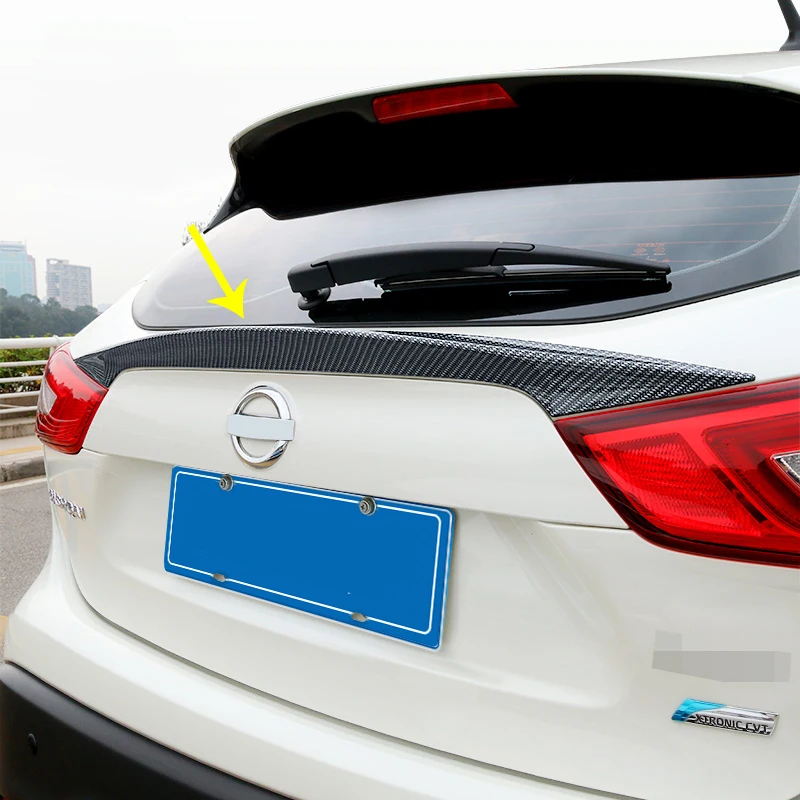 Carbon-Fiber-Rear-Tail-Door-Trim-Rear-Trunk-Cover-Sticker-Wing-Back-Door-Tailgate-Trim-Accessories