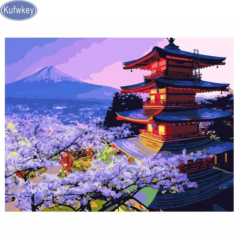 Mount Fuji Japanese Diamond Painting Cross Stitch,full Diamond