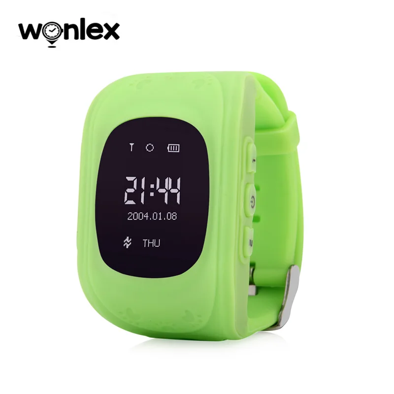 Baratos Reloj inteligente Wonlex Q50 pantalla táctil OLED GPS SOS Call reloj de pulsera buscador de niños rastreador de bebé Monitor Anti pérdida SeTracker
