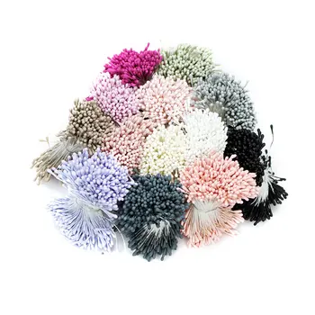 

400pcs/lot Multi Color 2mm Double Heads DIY Artificial Mini Flower Stamen Pistil Floral Stamens Wedding Home Decoration LX085