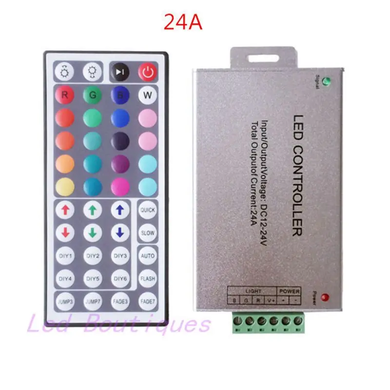 DC 12V-24V 12A 24A 44 Keys IR Remote Controller For RGB SMD 5050 3528 LED Strip QHN 