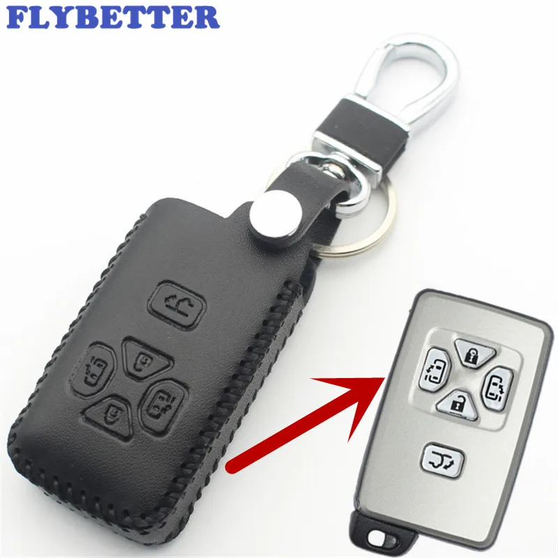 Чехол FLYBETTER для смарт ключей из натуральной кожи с 5 кнопками чехол Toyota