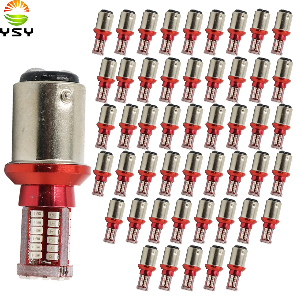 YSY 50X 3014 57SMD P21W BA15S 1156 P21/5 W Автомобильная светодиодная лампа заднего хода 1157 тормоза