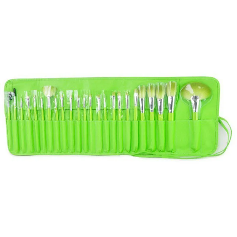 24PCS Makeup Brushes Set Green Powder Concealer eye shadow eyebrow cosmetics beauty tools (10)