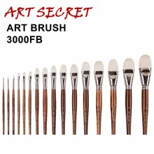 3000FB высокое качество chunqing Белая Щетина длинная дубовая ручка никель латунь наконечник масляной краски, художественные принадлежности кисти художника