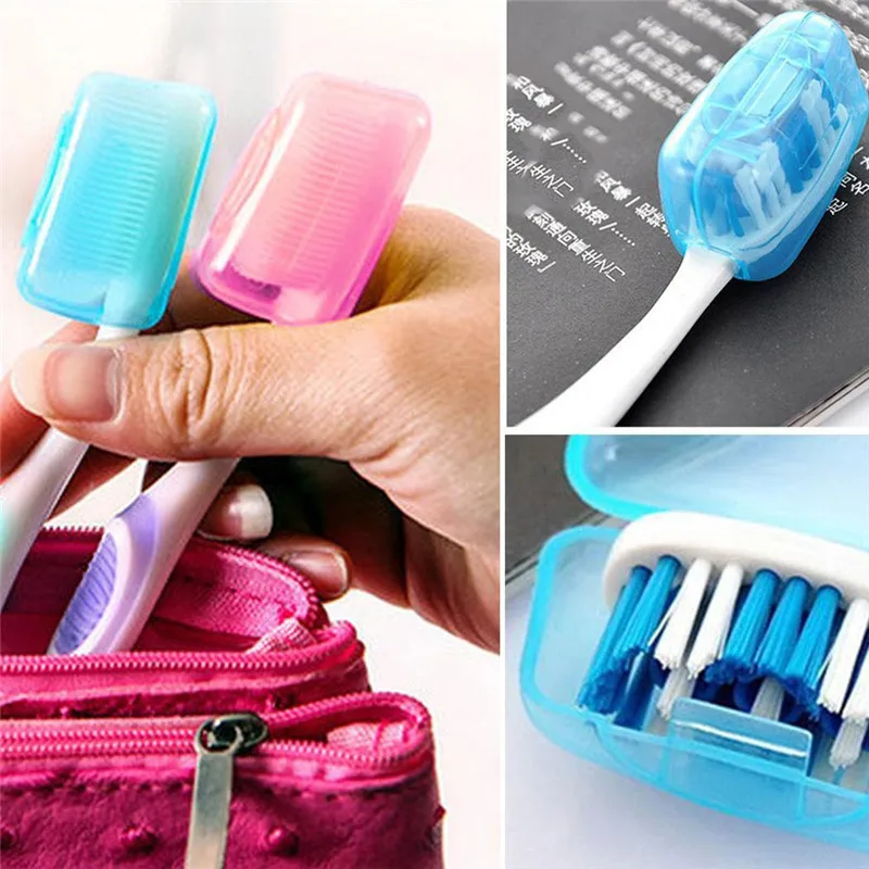 5PCS Silicone Toothbrush Head Cover Holder Travel Brush Cap Cover Case Protecter