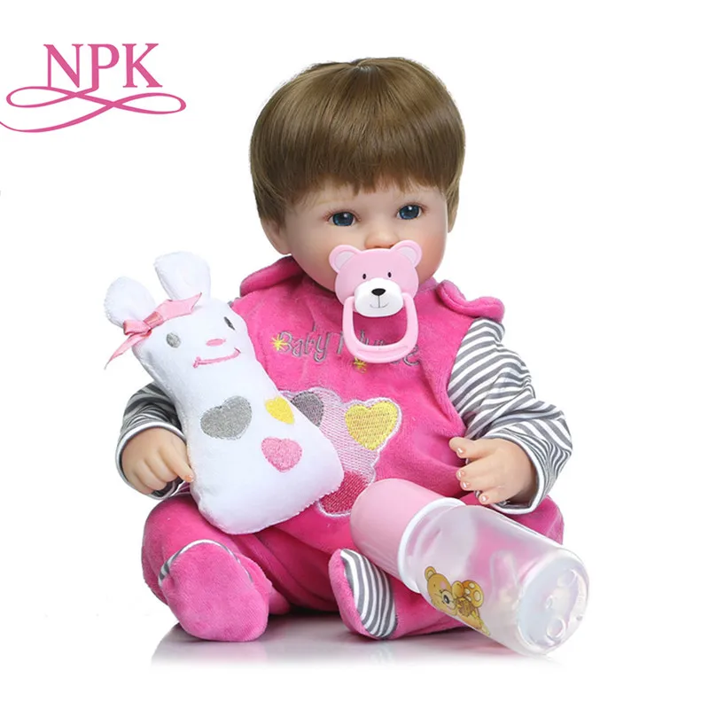 

NPK Original silicone reborn baby lol dolls Bonecas Baby Reborn realistic magnetic pacifier bebe doll reborn for girl Gifts toys