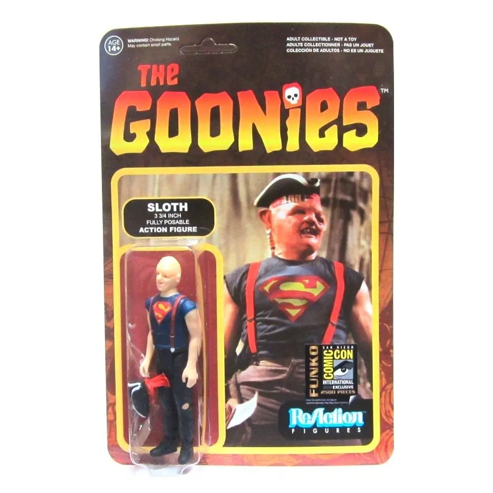 2014 SDCC эксклюзивный Funko ReAction The Goonies-ленивый в футболка с рисунком Супермена