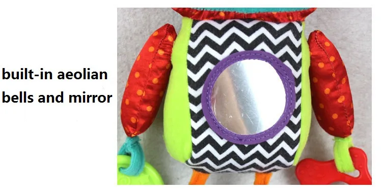 32 см детская игрушка мягкая плюшевая игрушка кроватка кровать коляска подвесной робот милый Android прорезыватель погремушка кольцо колокольчик кукла