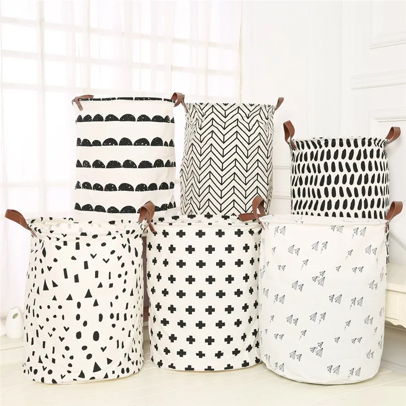 

Laundry Baskets Storage Waterproof Canvas Sheets Laundry Clothes Laundry Toy Basket Storage Basket Folding Storage Box #4A29