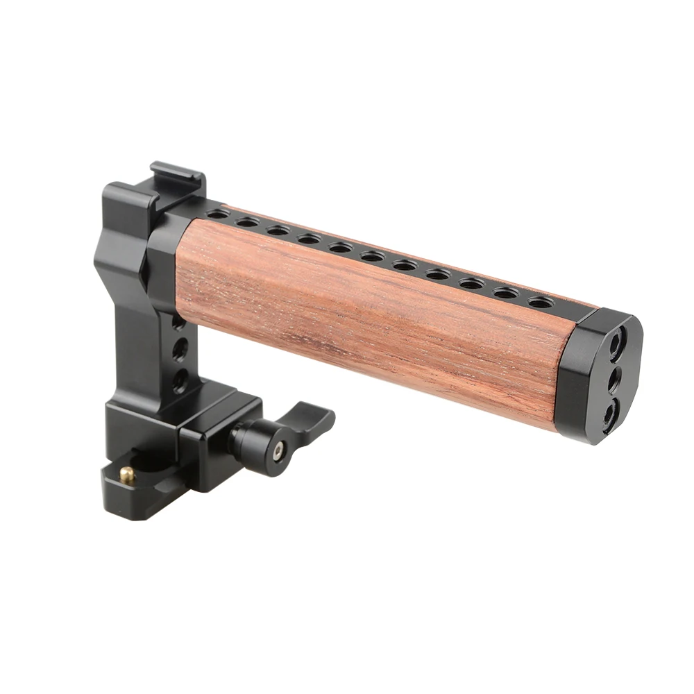 CAMVATE QR Wooden Top Handle With NATO Rail And Cold Shoe (3)