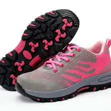 DEWBEST/новая обувь женская защитная обувь дышащие рабочие ботинки легкие и удобные защитные ботинки со стальным носком и стальной подошвой