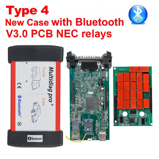 CDP TCS V3.0 реле NEC V5.008 R2 Bluetooth Автомобильный грузовик OBDII сканер,00 keygen obd2 multidiag pro OBD 2 диагностический инструмент - Цвет: Синий