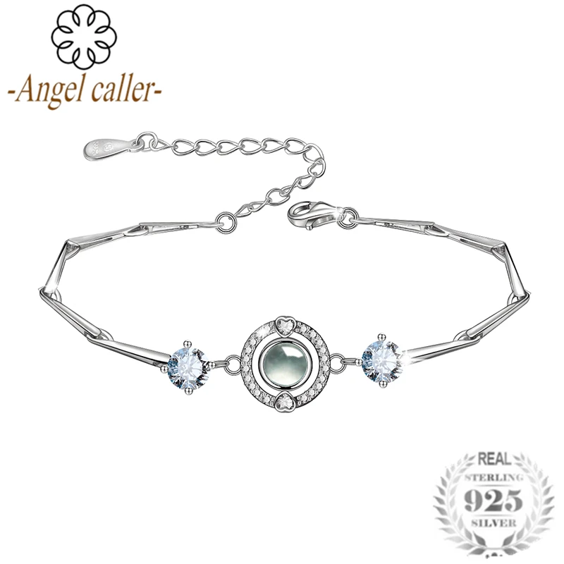 

Angel caller 2019 New Style Creative Projection 100 language I Love You Bracelet Fashion Elegant Charm Bracelets New Year Gift