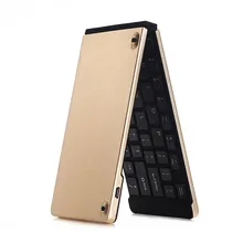 Aluminum 2 in 1 Mini Portable Foldable Bluetooth Keyboard Ultra Slim Keyboard Holder Stand For Tablet iPad iPhone Samsung Galaxy