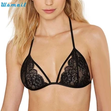 2 Цвета сексуальное женское белье Прозрачный, кружевной, с цветами бюстгальтер; женский бюстгальтер для фитнеса бесшовные чашка бюстгальтера Йога Топ-бра Febr10