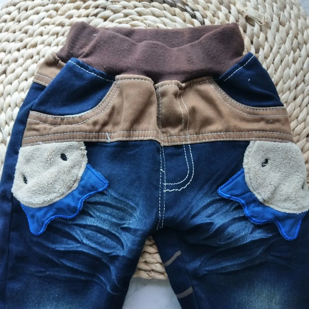 Ясно мальчиков весна-осень эластичные джинсы 1 шт. для маленьких мальчиков джинсовые штаны детские штаны