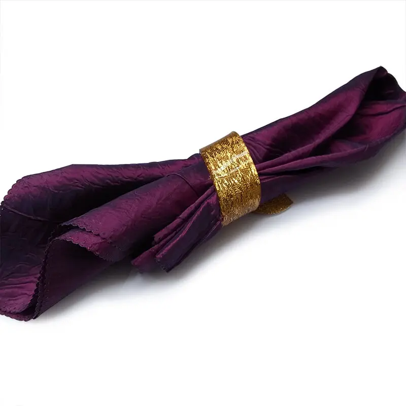 20pcs Gold Acrylic Napkin Rings Beauty Special Irregular Plastic Napkin Holder For Wedding Hotel