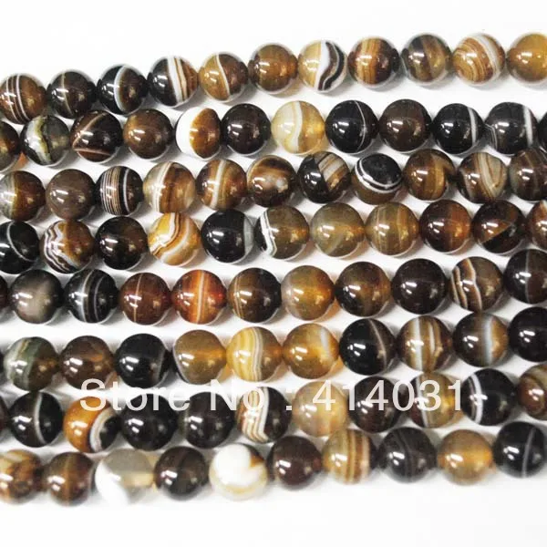 (64 Pieces/Lot) ! Nature Coffee Color Lace Agate Beads Loose Bead New Lovely Size: 12mm Free Shipping | Украшения и аксессуары
