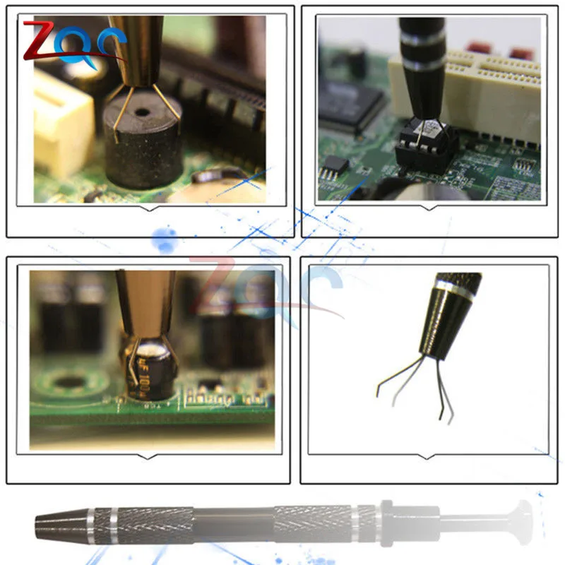 Электрик ручные инструменты набор устройство для захвата деталей палочки инструменты Четыре Коготь держать плотно для Ловца IC чип компонент металлический захват