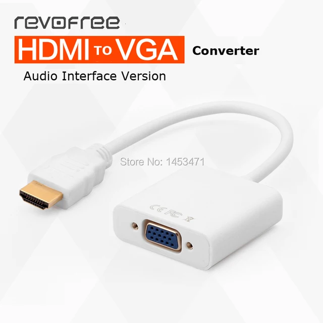 Revofree HDMI to VGA cable with audio and computer connected projector connector or HD HDMI to VGA converter adapter