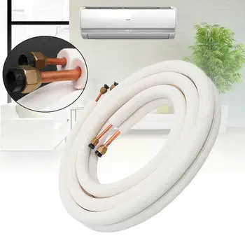 

3 Meter Air Conditioner Pair Coil Tube 1/4'' 3/8'' Insulate Copper Aluminum Pipe Split Line Wire Home Air Conditioner Parts